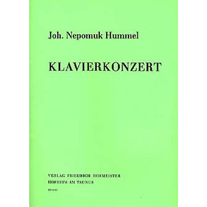 Titelbild für FH 3107 - KONZERT A-DUR - KLAV ORCH