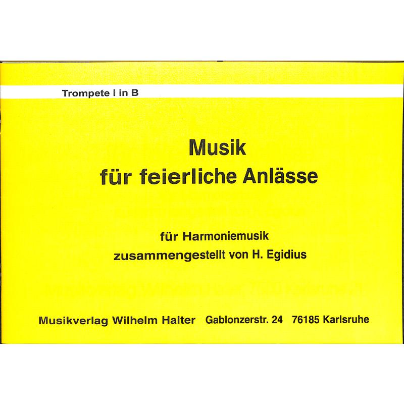 Titelbild für HAL 290-TRP1 - MUSIK FUER FEIERLICHE ANLAESSE