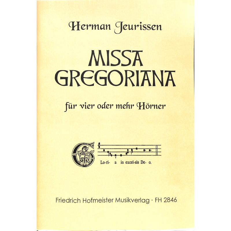 Titelbild für FH 2846 - MISSA GREGORIANA