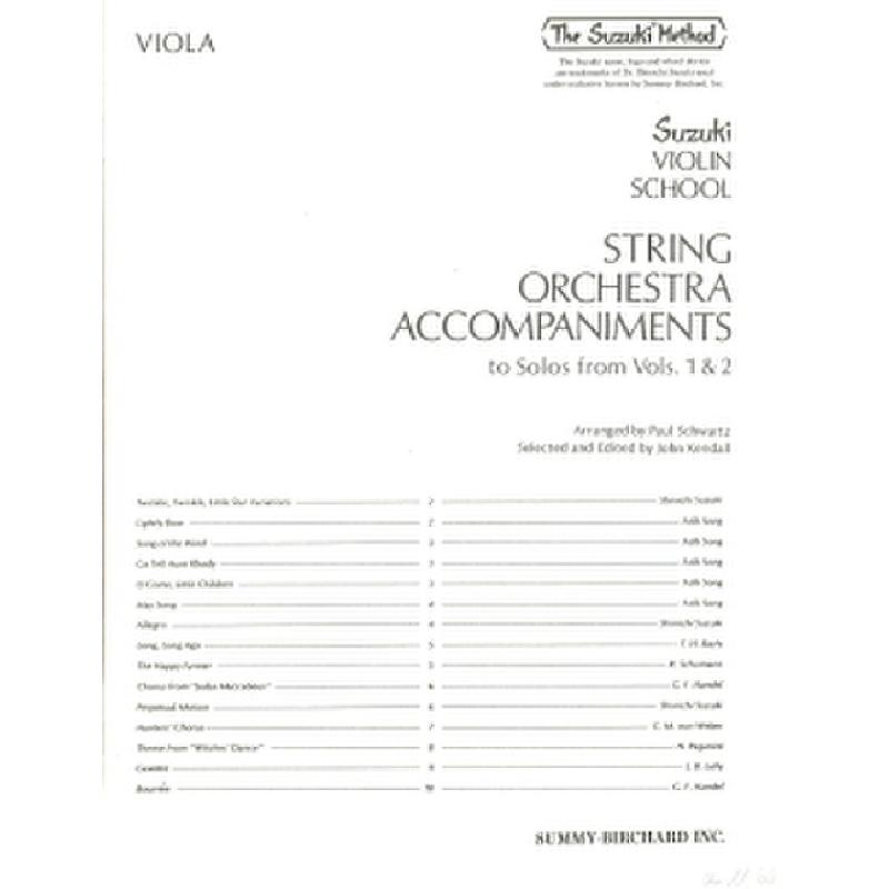 Titelbild für SBM 0321 - String orchestra accompaniments