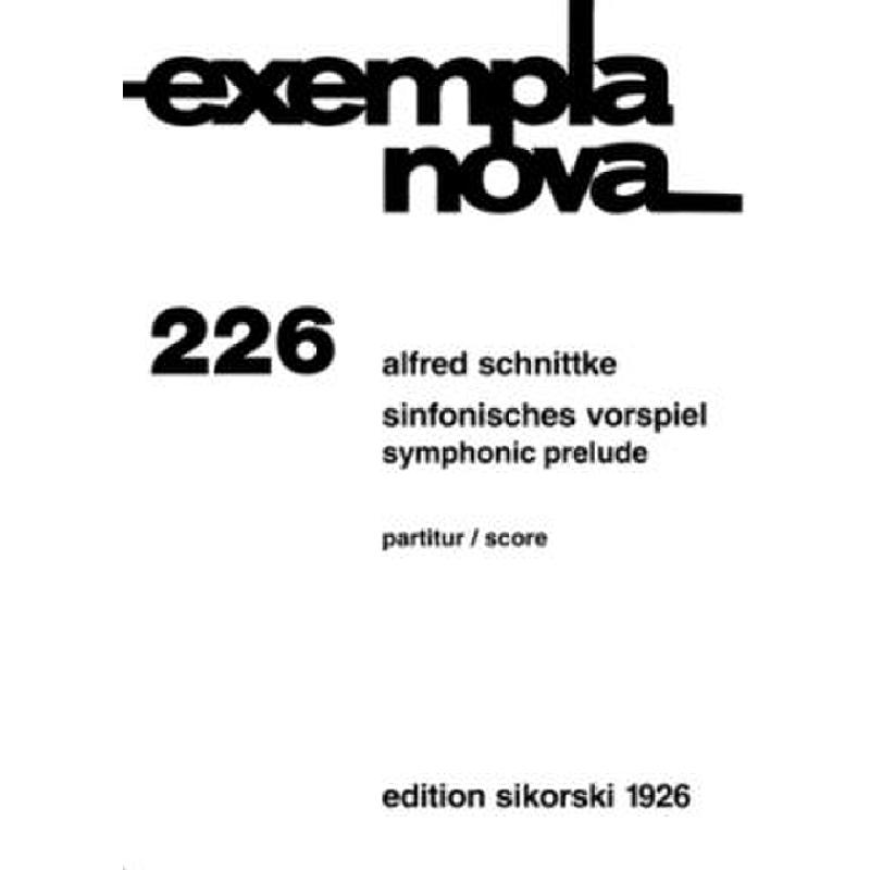 Titelbild für SIK 1926 - SINFONISCHES VORSPIEL