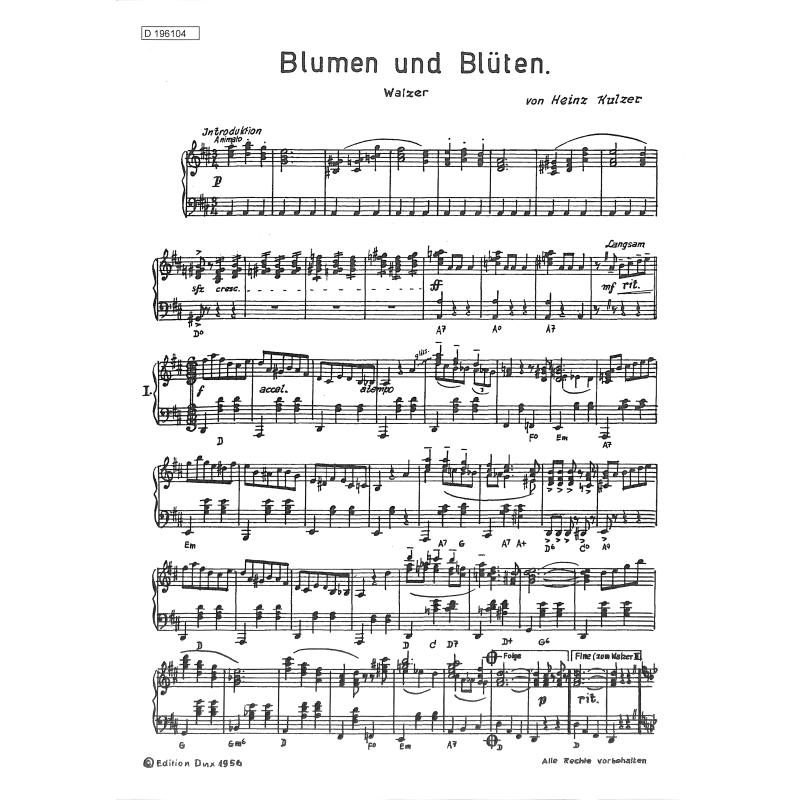 Titelbild für D 196104 - BLUMEN UND BLUETEN - WALZER