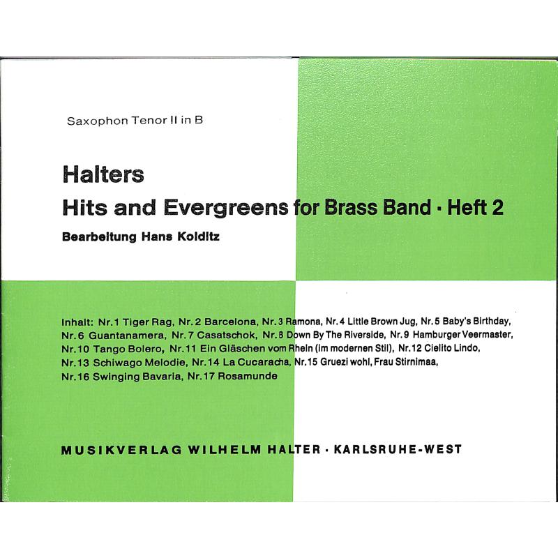 Titelbild für HAL 2155-TSAX2 - HALTERS HITS + EVERGREENS 2