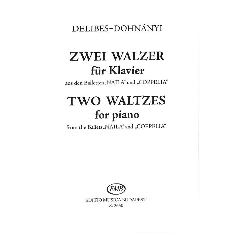 Titelbild für EMB 2650 - 2 WALZER AUS NAILA UND COPPELIA