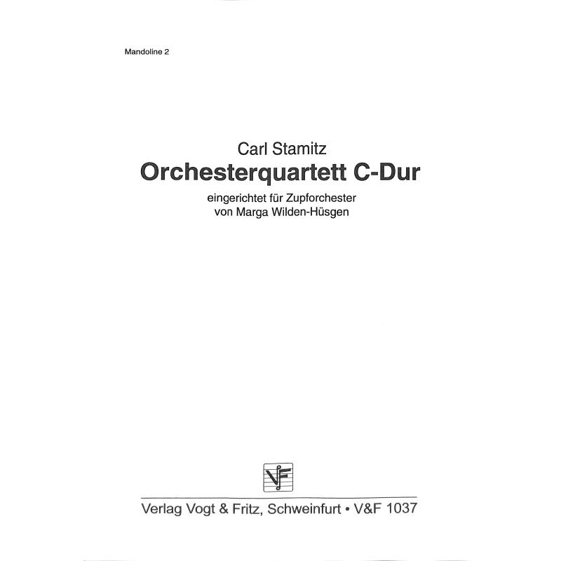 Titelbild für VOGT 1037B - QUARTETT C-DUR FUER ZUPFORCHESTER