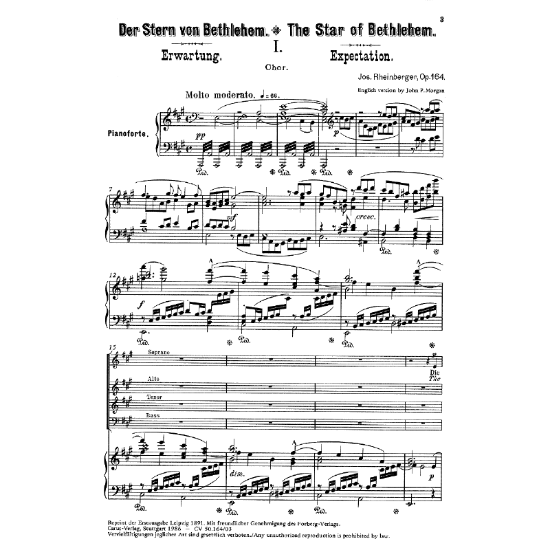 Titelbild für CARUS 50164-00 - Der Stern von Bethlehem op 164