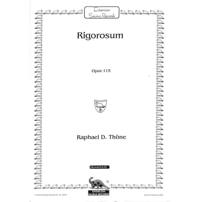 Titelbild für ESR 10705 - RIGOROSUM OP 115