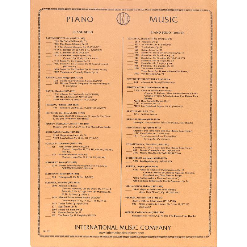 Notenbild für IMC 3554 - 15 ZWEISTIMMIGE INVENTIONEN BWV 772-786