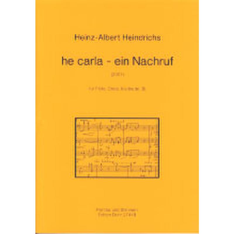 Titelbild für DOHR 27448 - HE CARLA - EIN NACHRUF (2007)
