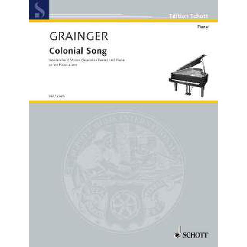 Titelbild für ED 12525 - COLONIAL SONG (1905/1911)