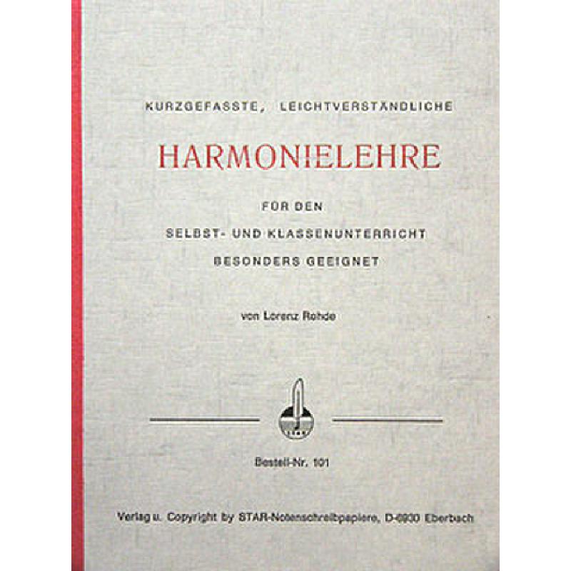 Titelbild für STAR 101 - KURZGEFASSTE LEICHTVERSTAENDLICHE HARMONIELEHRE