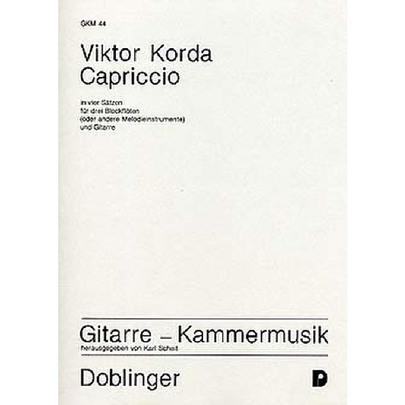 Titelbild für GKM 44 - CAPRICCIO IN 4 SAETZEN