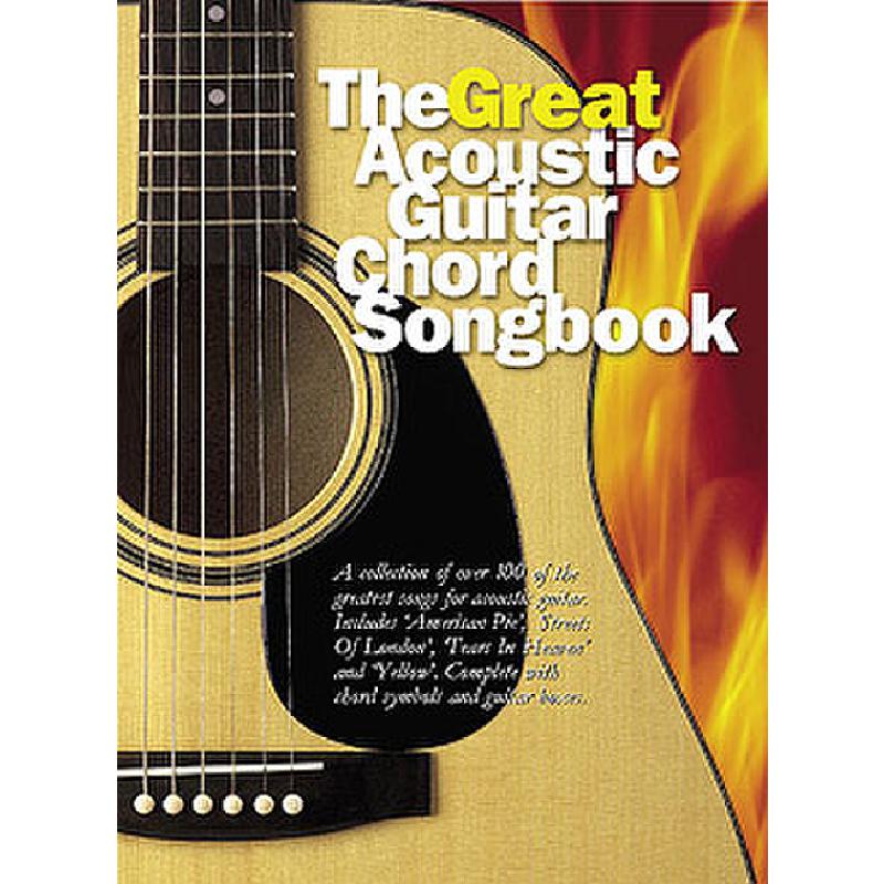 Titelbild für MSAM 969496 - THE GREAT ACOUSTIC GUITAR CHORD SONGBOOK
