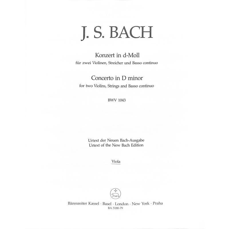 Titelbild für BA 5188-79 - Konzert d-moll BWV 1043