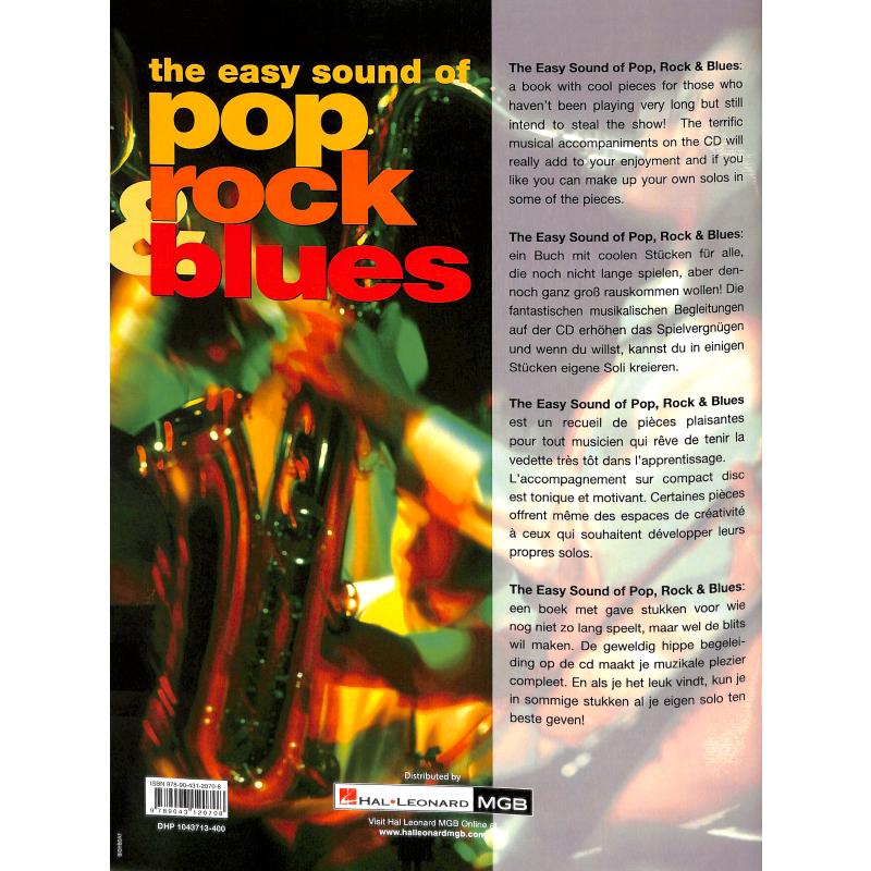 Notenbild für HASKE 1043713 - THE EASY SOUND OF POP ROCK & BLUES