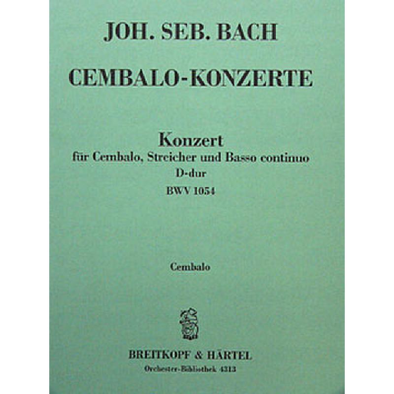 Titelbild für EBOB 4313-CEMB - KONZERT 3 D-DUR BWV 1054 - CEMB STR BC