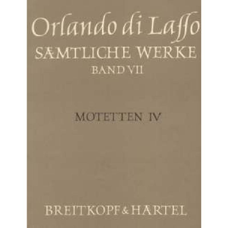 Titelbild für EBSON 337 - SAEMTLICHE WERKE 7 - MOTETTEN 4