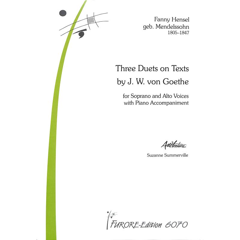 Titelbild für FUE 6070 - 3 Duette nach Goethe Gedichten
