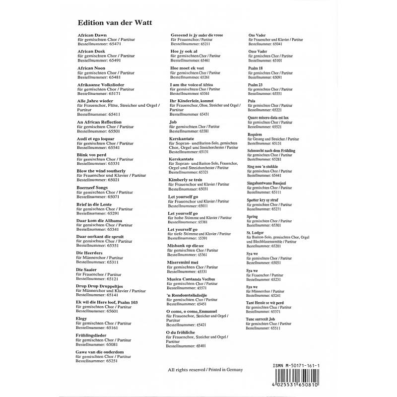 Notenbild für PROSPECT 65081 - FRUEHLINGSLIEDER