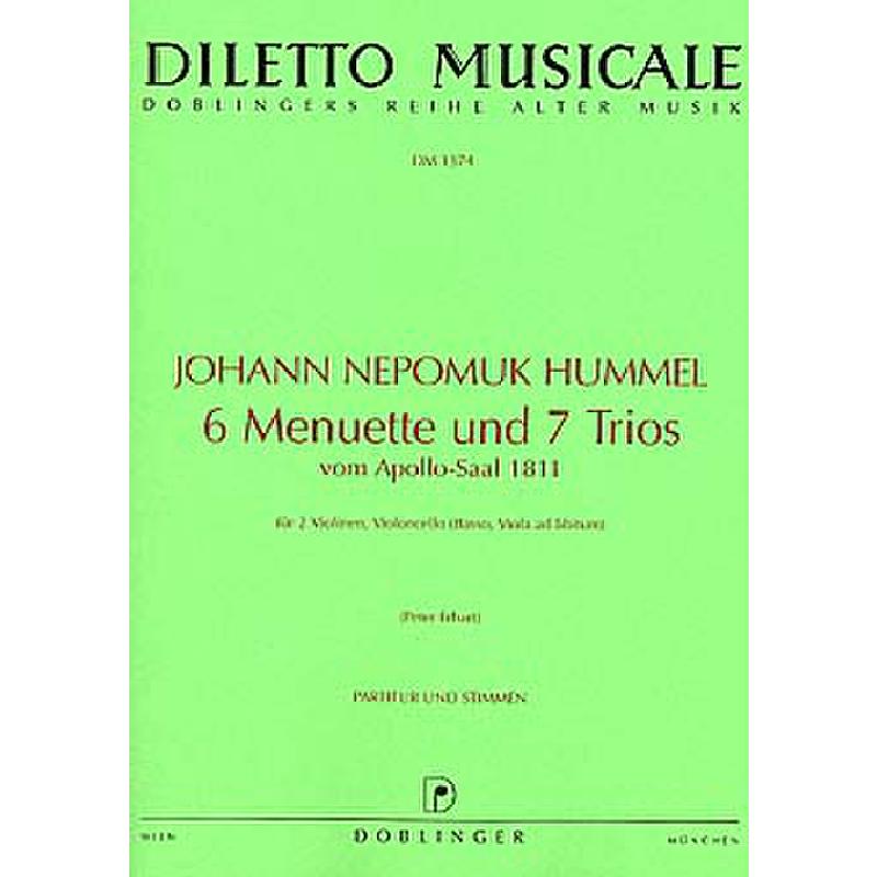 Titelbild für DM 1374 - 6 MENUETTE + 7 TRIOS VOM APOLLO BALLSAAL 1811