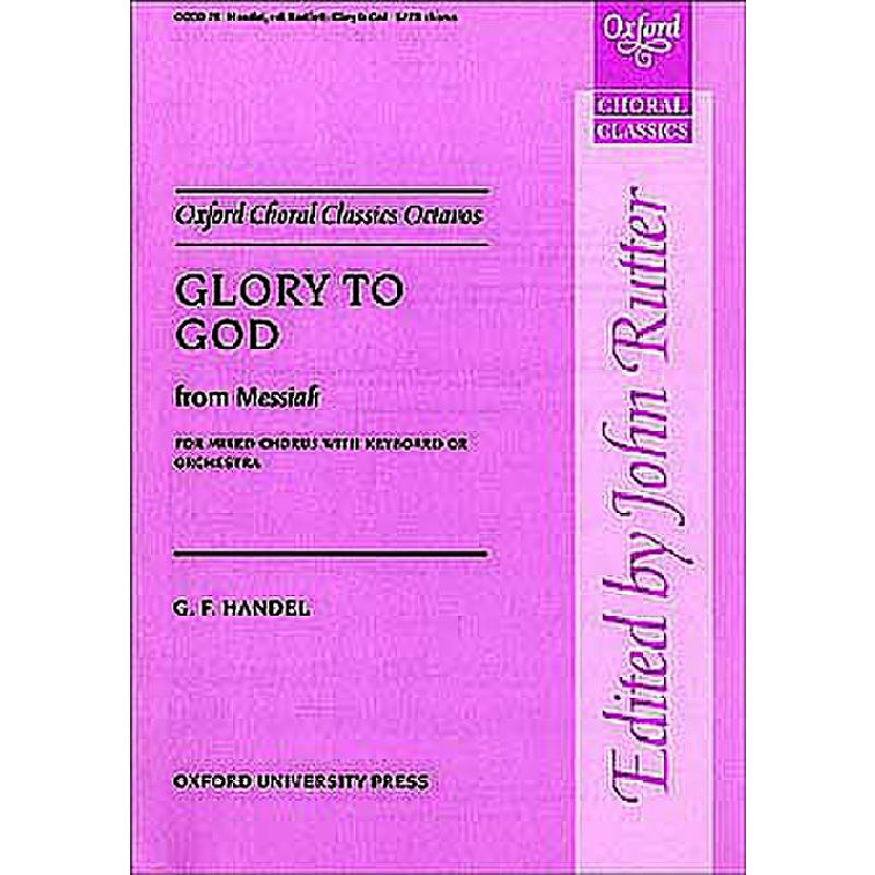 Titelbild für ISBN 0-19-341802-9 - GLORY TO GOD (MESSIAS)