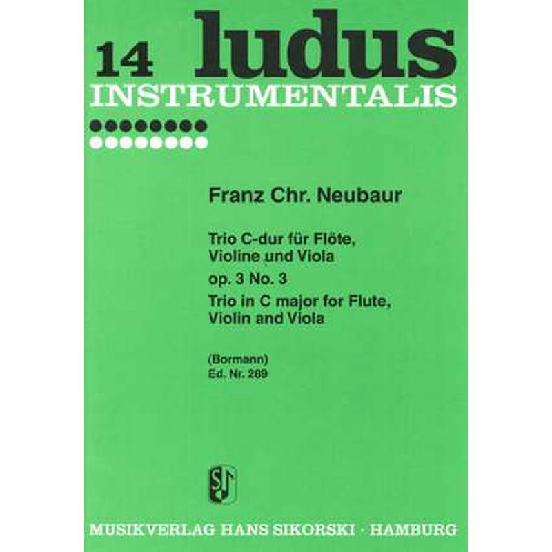Titelbild für SIK 289 - TRIO C-DUR OP 3/3