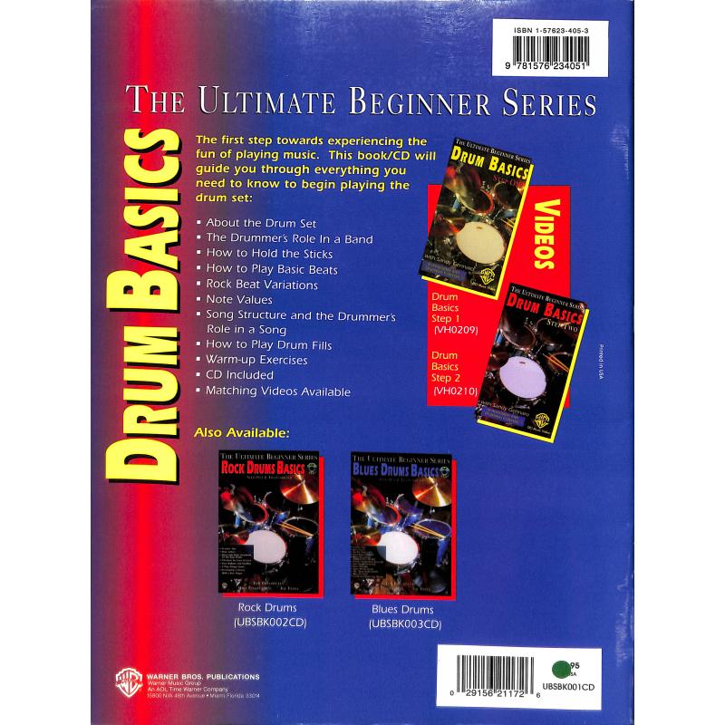 Notenbild für UBSBK 001CD - DRUM BASICS 1 + 2