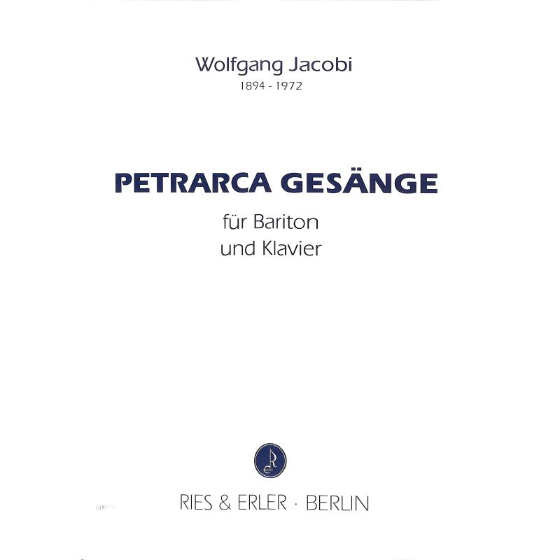 Titelbild für RE 60079 - PETRARCA GESAENGE