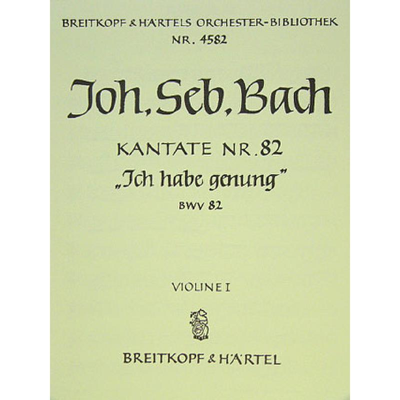 Titelbild für EBOB 4582-VL1 - KANTATE 82 ICH HABE GENUG BWV 82