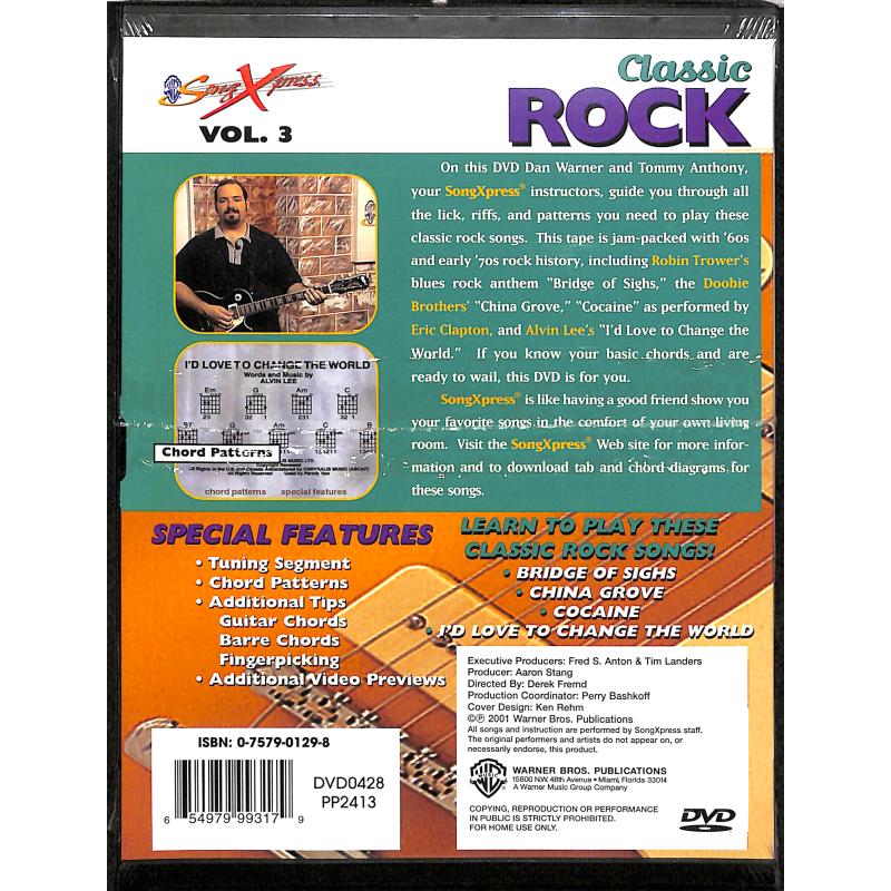 Notenbild für DVD 0428 - CLASSIC ROCK 3