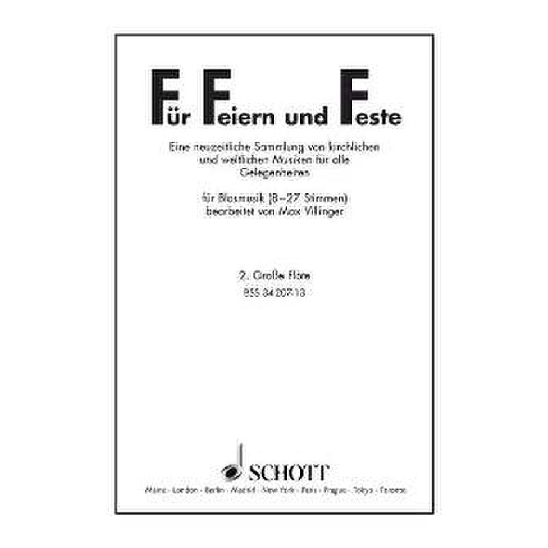 Titelbild für BSS 34207-13 - FUER FEIERN + FESTE