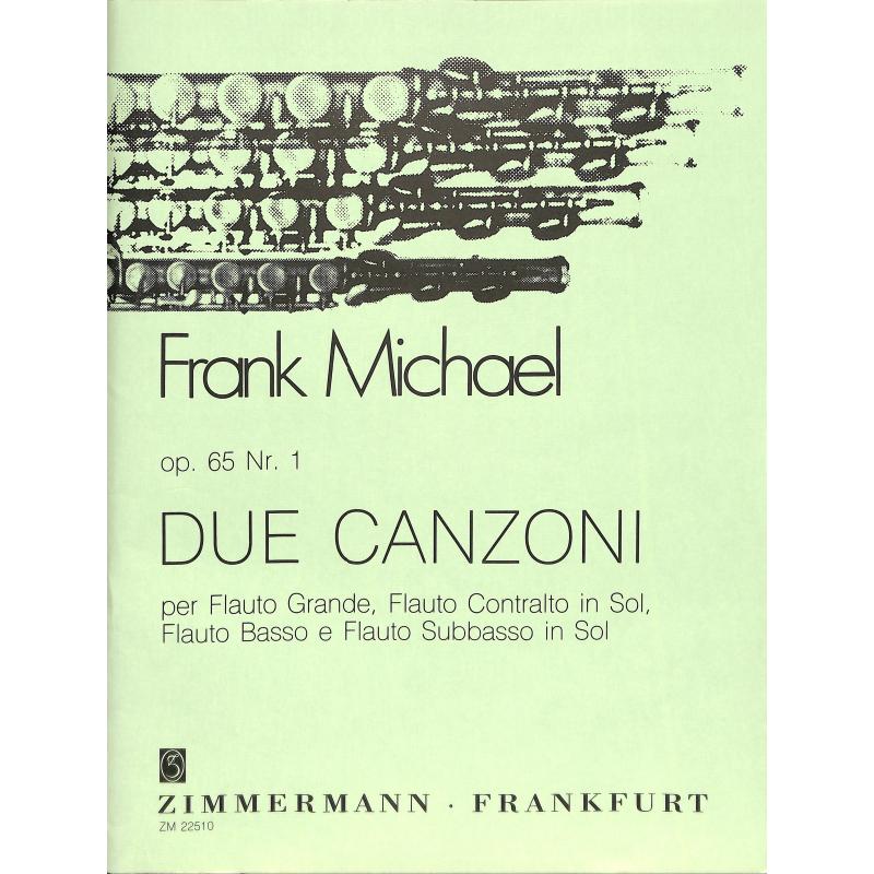 Titelbild für ZM 22510 - DUE CANZONI OP 65 NR 1