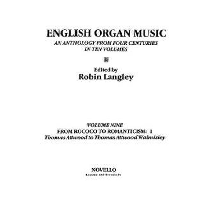 Titelbild für MSNOV 10199 - ENGLISH ORGAN MUSIC 9