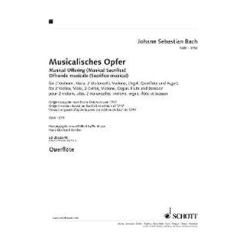 Titelbild für ED 20525-10 - MUSIKALISCHES OPFER BWV 1079
