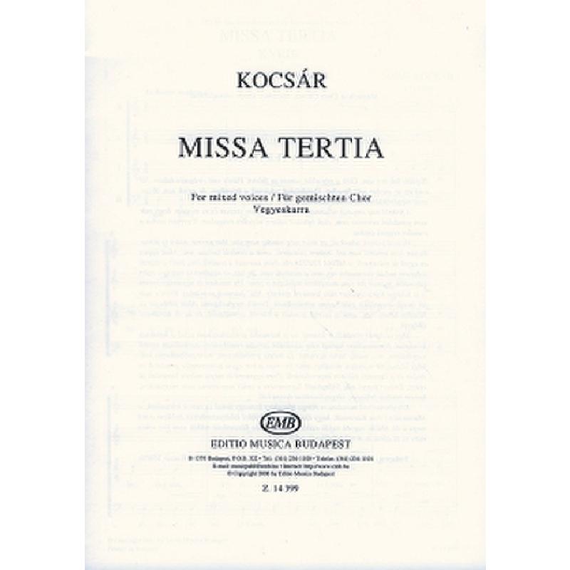 Titelbild für EMB 14399 - MISSA TERTIA