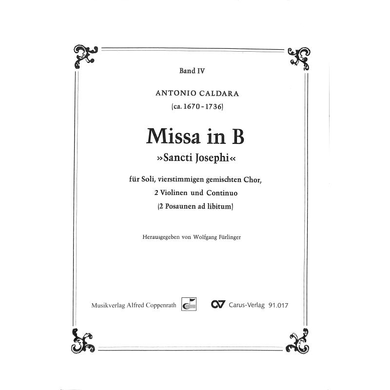 Titelbild für COPP 11004-01 - MISSA B-DUR SANCTI JOSEPHI