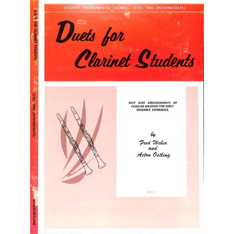 Titelbild für BIC 00210 - DUETS FOR CLARINET STUDENTS 2