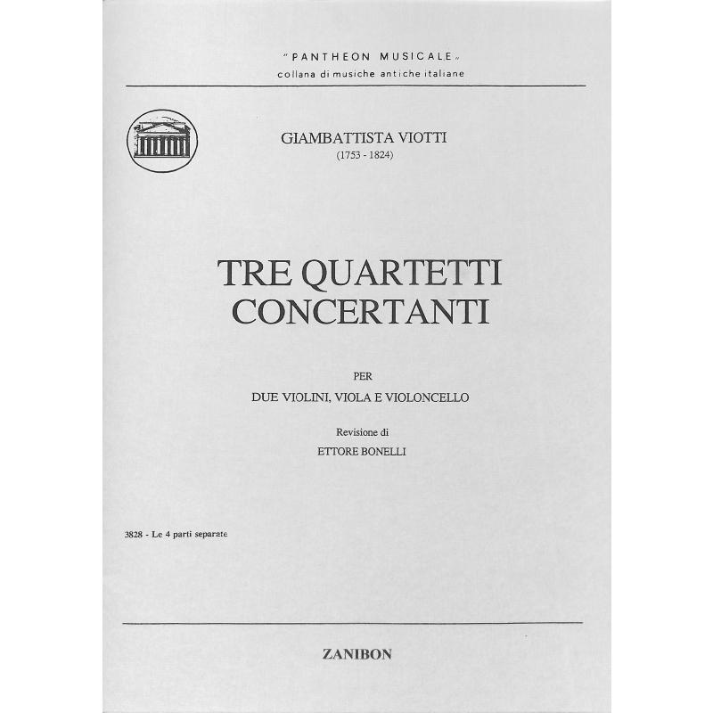 Titelbild für GZ 3828 - Tre quartetti concertanti