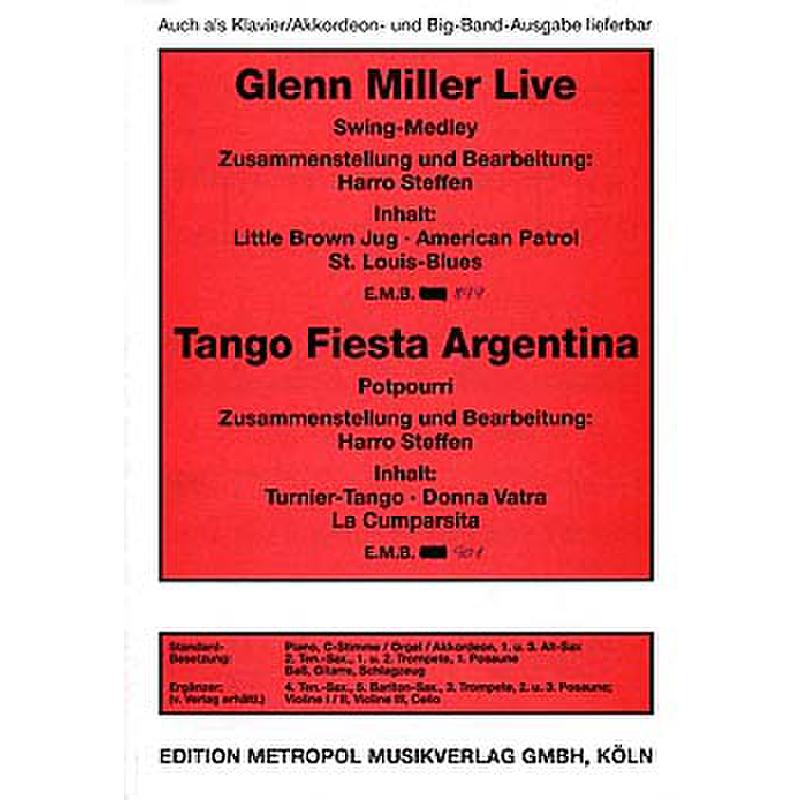 Titelbild für METEMB 899-901-SO - Glenn Miller live + Tango fiesta argentina
