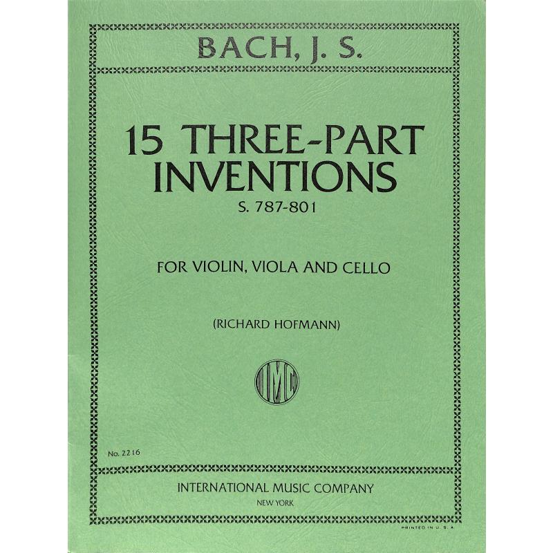 Titelbild für IMC 2216 - 15 DREISTIMMIGE INVENTIONEN (SINFONIEN) BWV 787-801