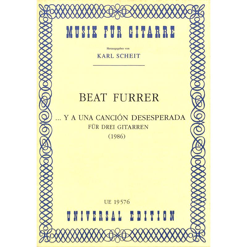 Titelbild für UE 19576 - Y UNA CANCION DESESPERADA