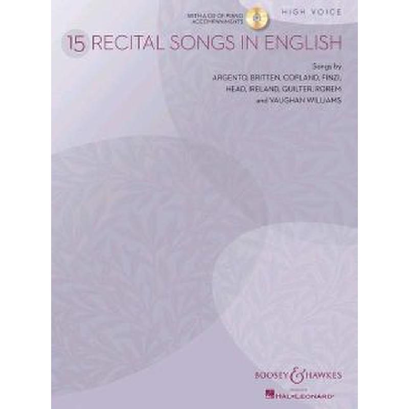 Titelbild für BH 93403 - 15 RECITAL SONGS IN ENGLISH