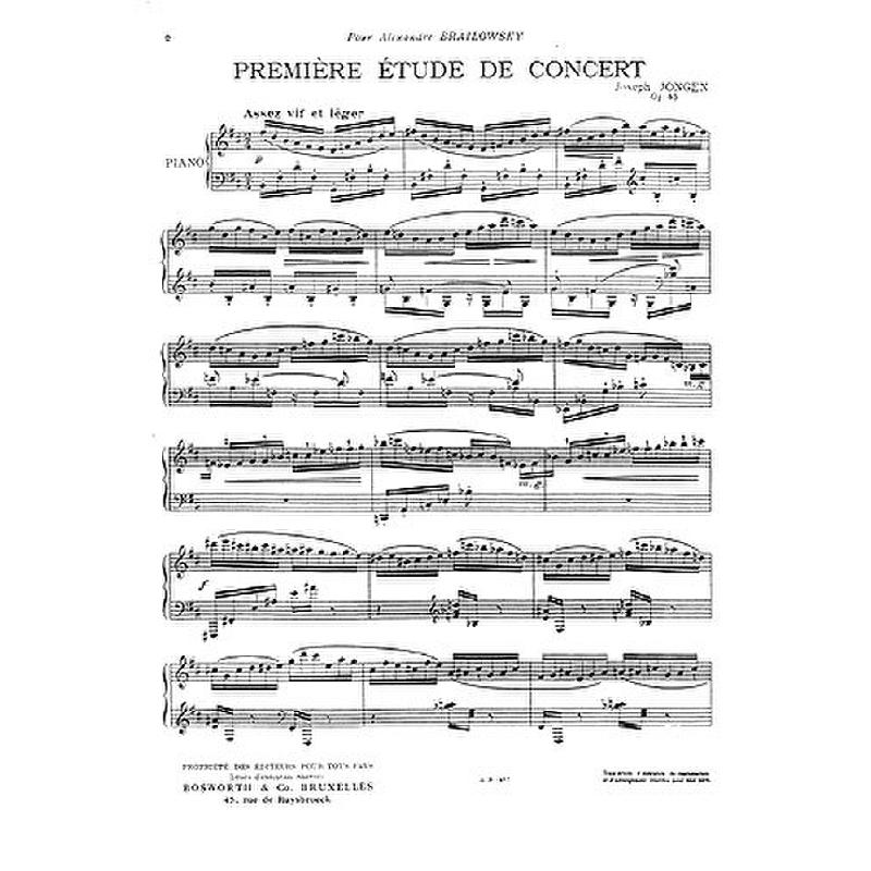 Titelbild für BOE 004910 - PREMIER ETUDE DE CONCERT