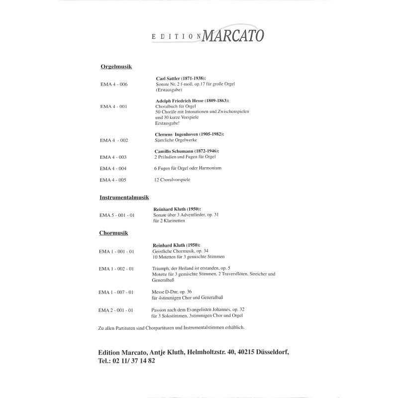 Notenbild für MARCATO 4-007 - AUSGEWAEHLTE ORGELWERKE