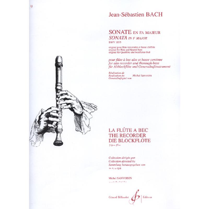 Titelbild für BILL 8169 - SONATE F-DUR BWV 1035  FL BC