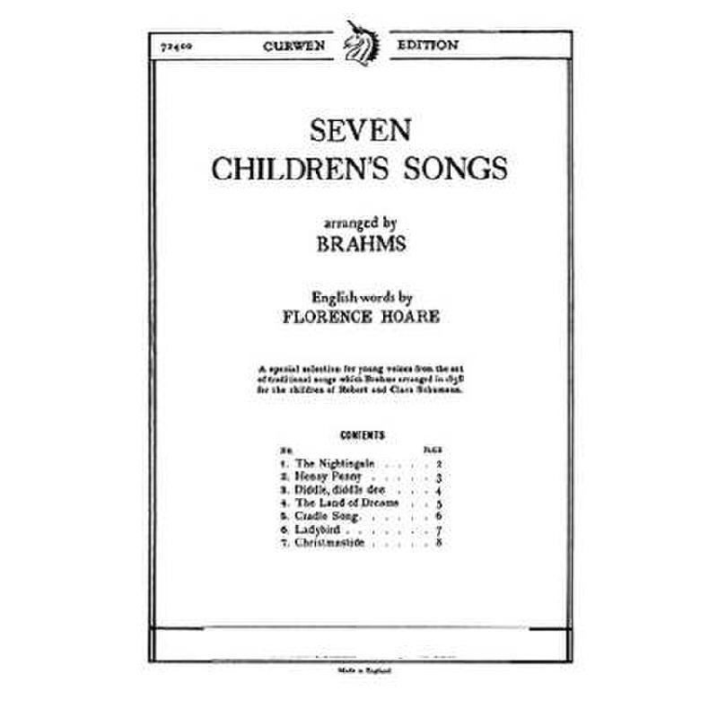 Titelbild für CURWEN 72400 - 7 CHILDREN'S SONGS
