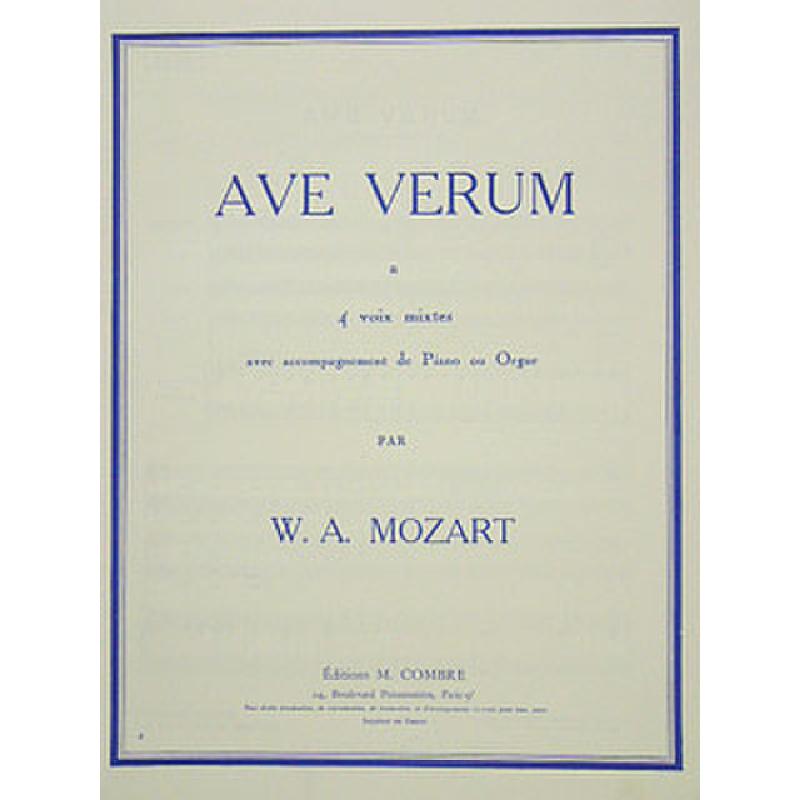 Titelbild für COMBRE -P2428 - AVE VERUM CORPUS KV 618
