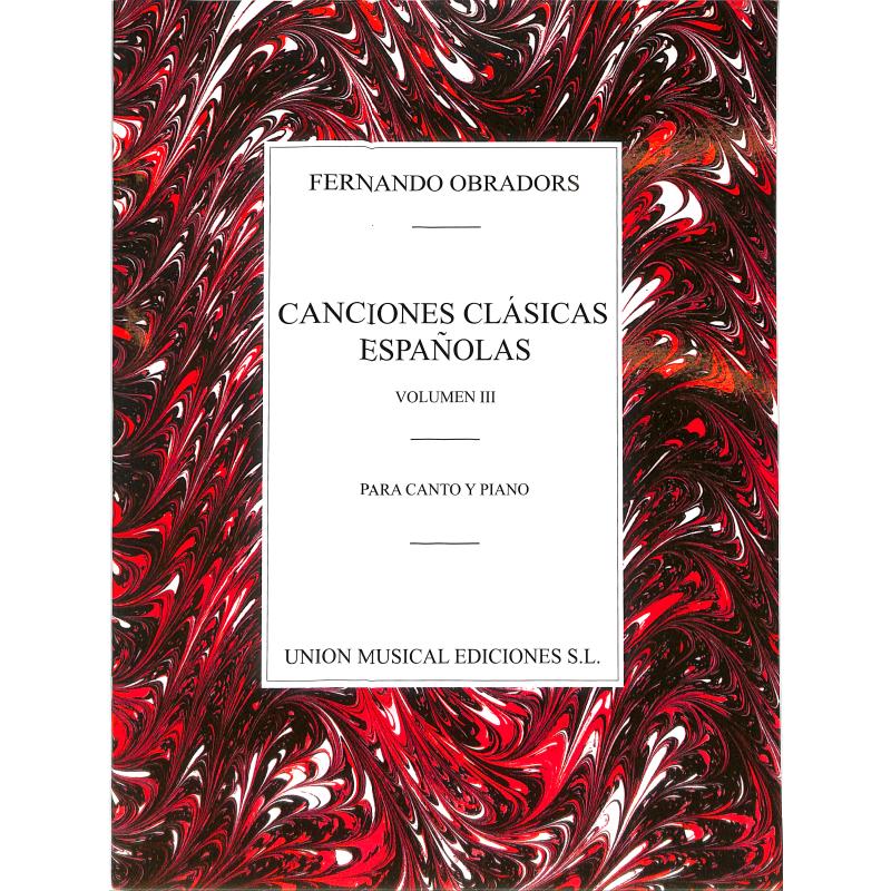 Titelbild für UMV 17433 - CANCIONES CLASICAS ESPANOLAS 3