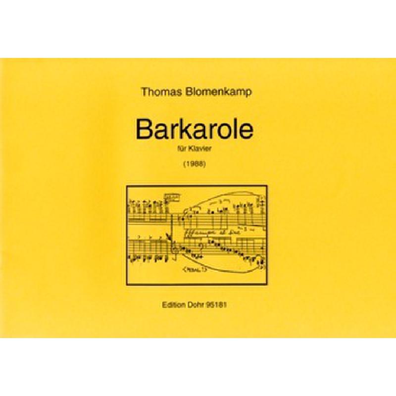 Titelbild für DOHR 95181 - BARKAROLE (1988)