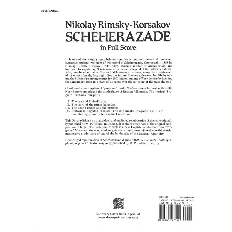 Notenbild für DP 24734-1 - SCHEHERAZADE